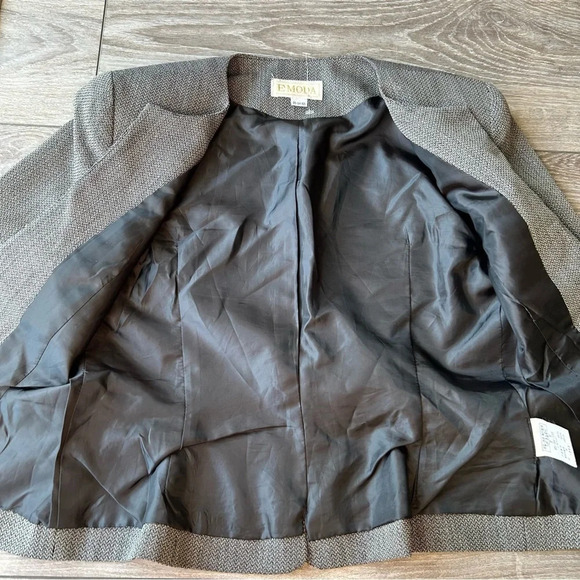 Korea Emoda  Wool Blend Fit Flare Blazer - Picture 9 of 15